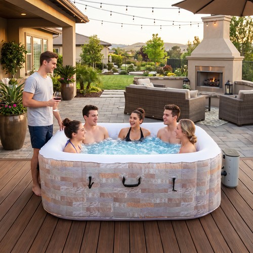 Person inflatable hot tub - hot,